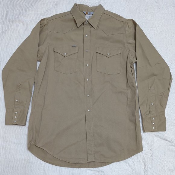 Vintage Carhartt Mens Pearl Snap Canvas 